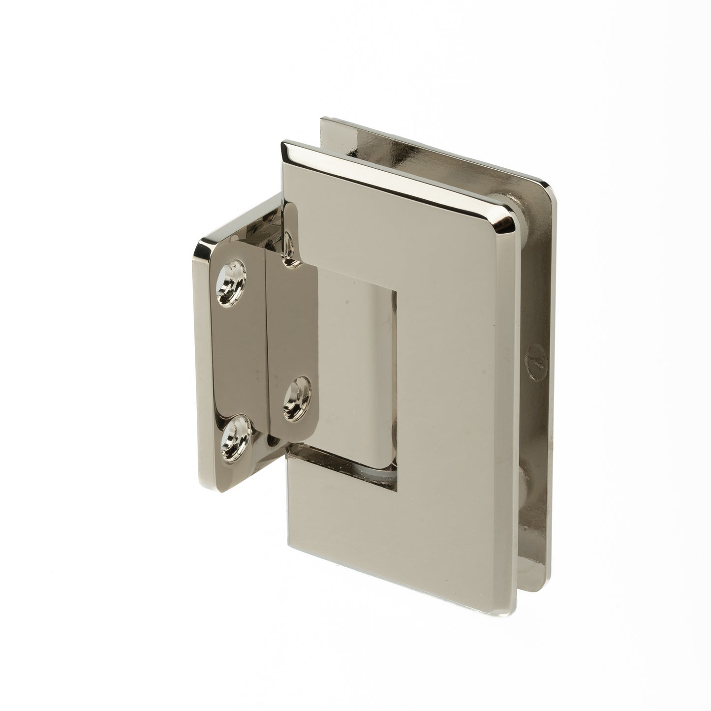 Wall Mount Short Back Plate Standard Hinge with Beveled Edges