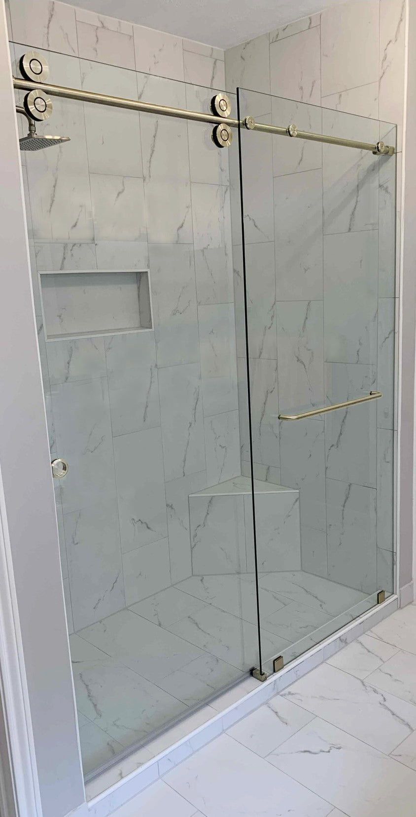 Sierra Series Frameless Sliding Shower Door Kit