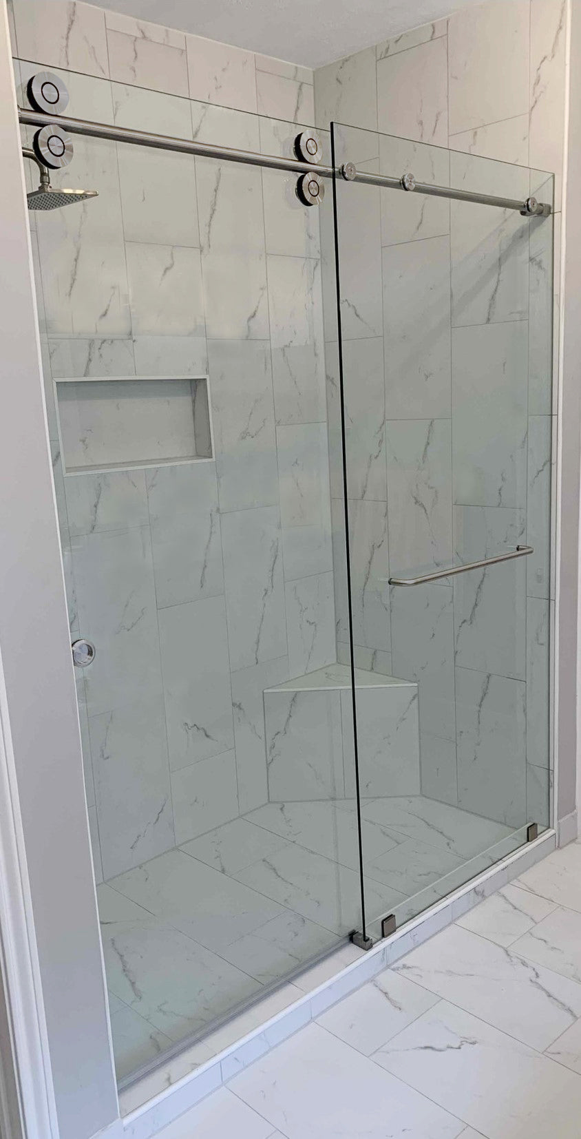 Sierra Series Frameless Sliding Shower Door Kit