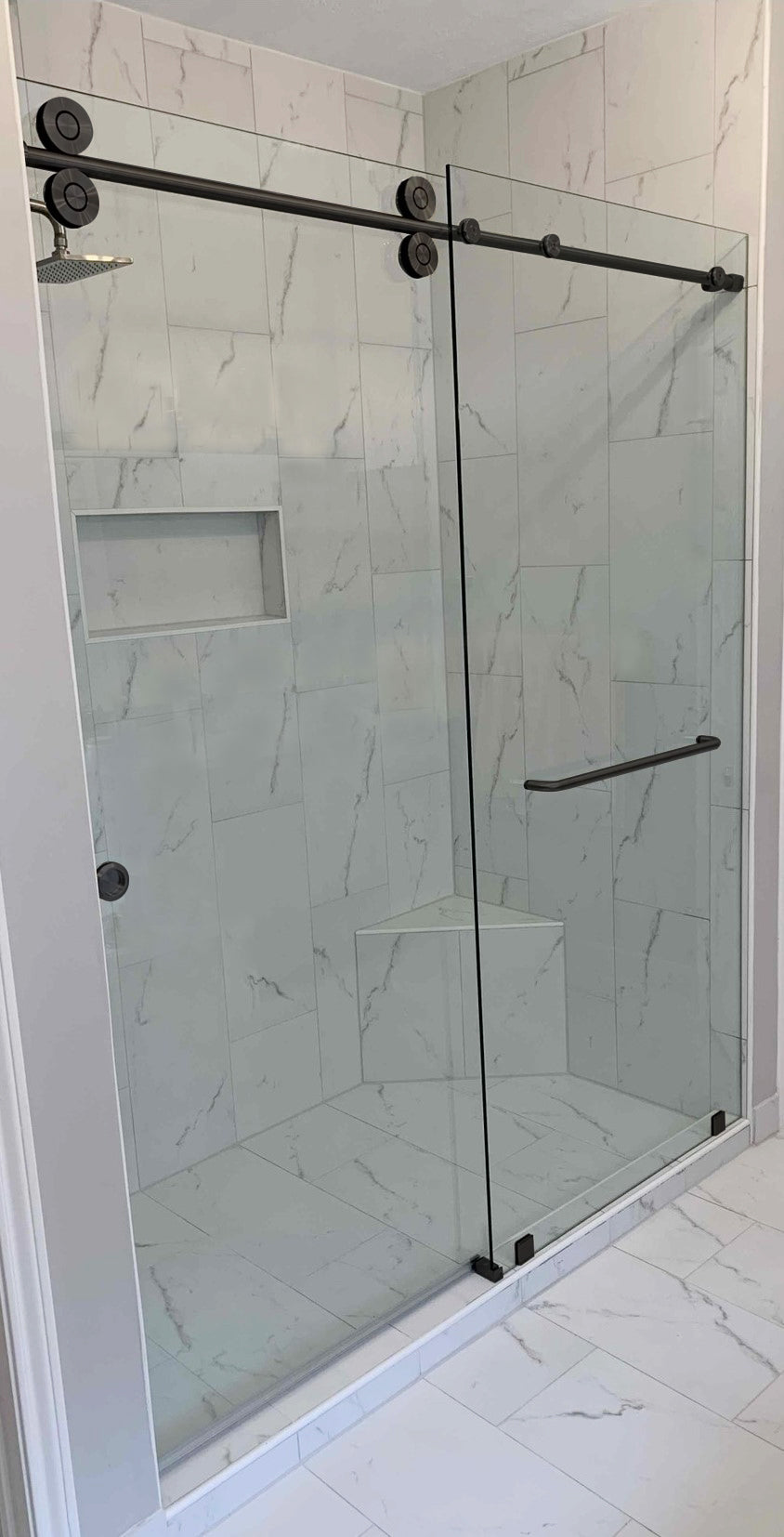 Sierra Series Frameless Sliding Shower Door Kit