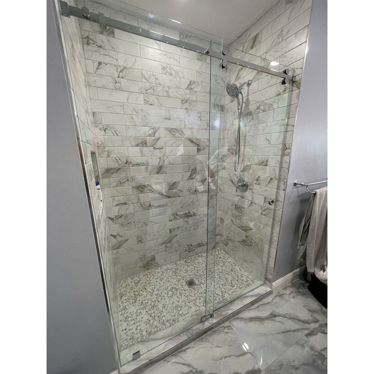 Tahoe Series Frameless Sliding Shower Door Kit