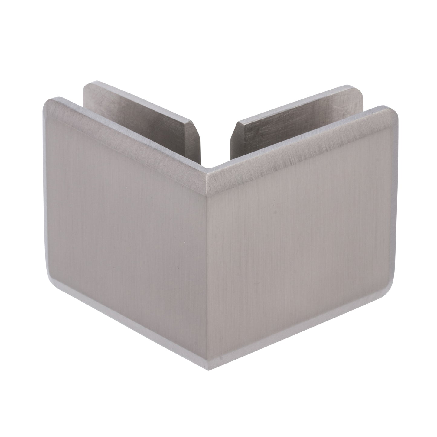 90 Degree Glass-to-Glass Clamp with Beveled Edges