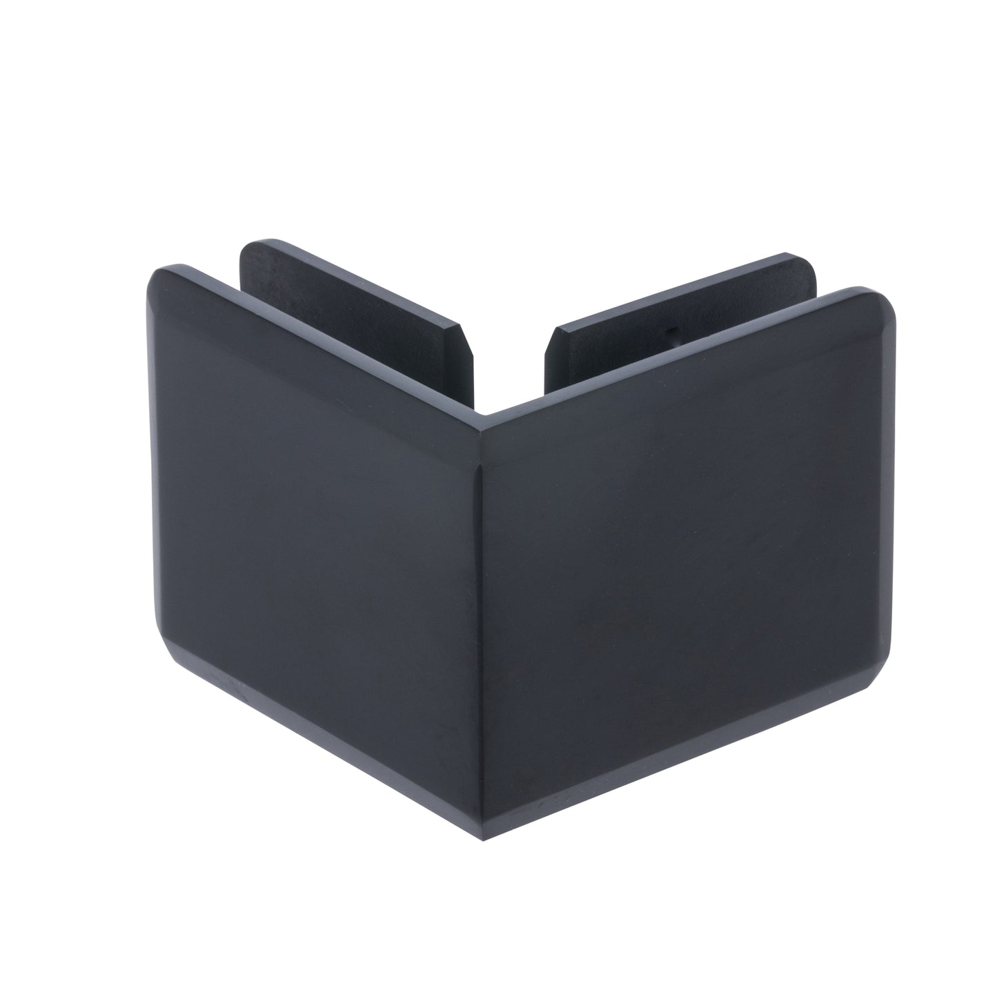90 Degree Glass-to-Glass Clamp with Beveled Edges