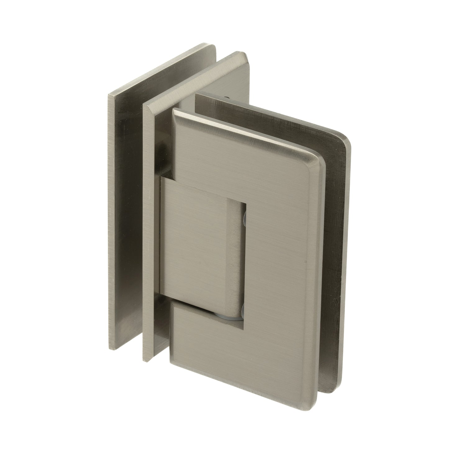 90 Degree Standard Duty Glass-to-Glass Hinge with Beveled Edges