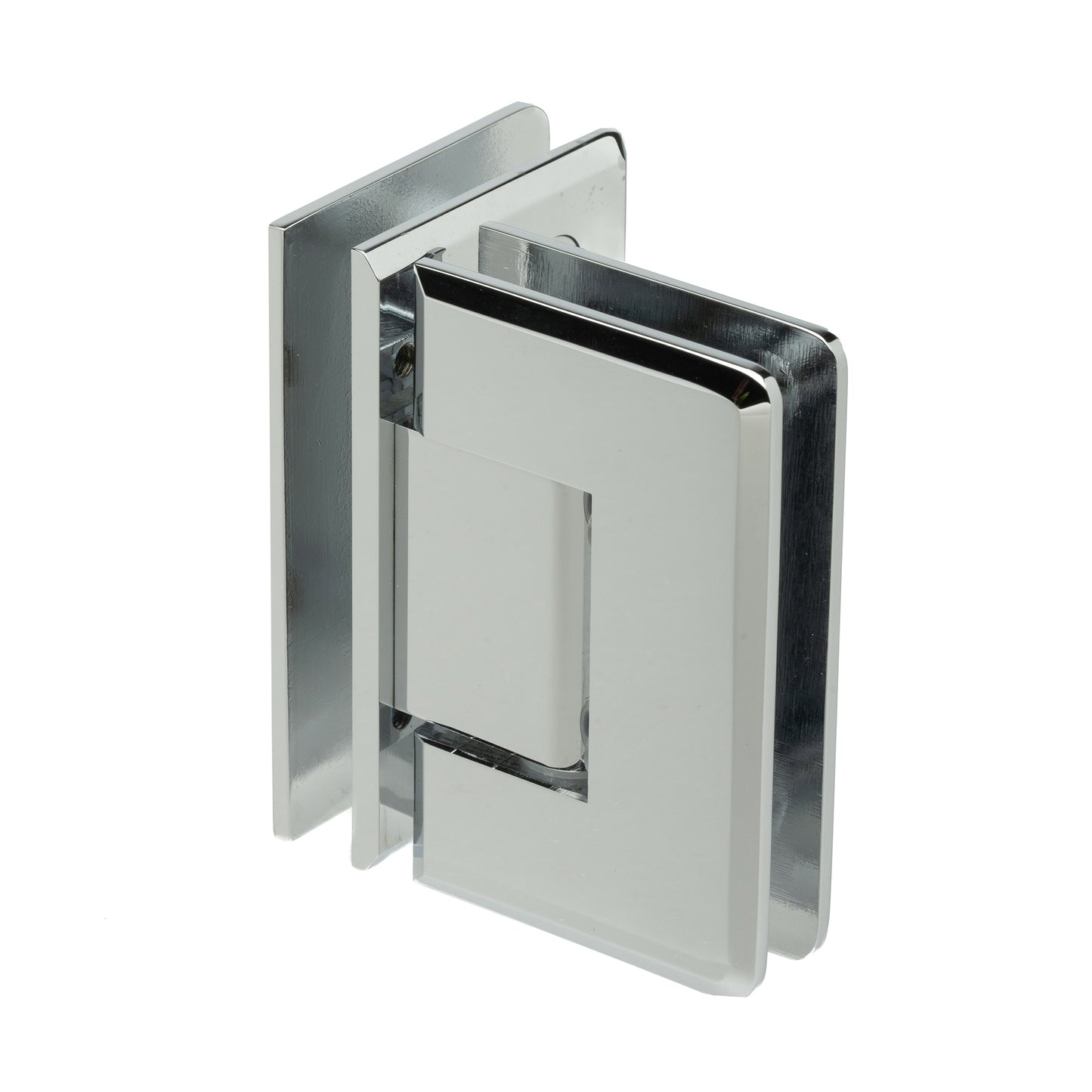 90 Degree Standard Duty Glass-to-Glass Hinge with Beveled Edges