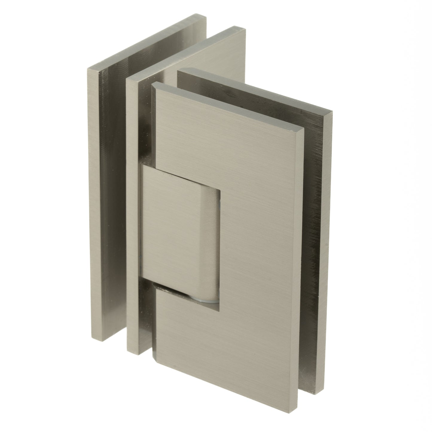 90 Degree Heavy Duty Glass-to-Glass Hinge with Squared Corners