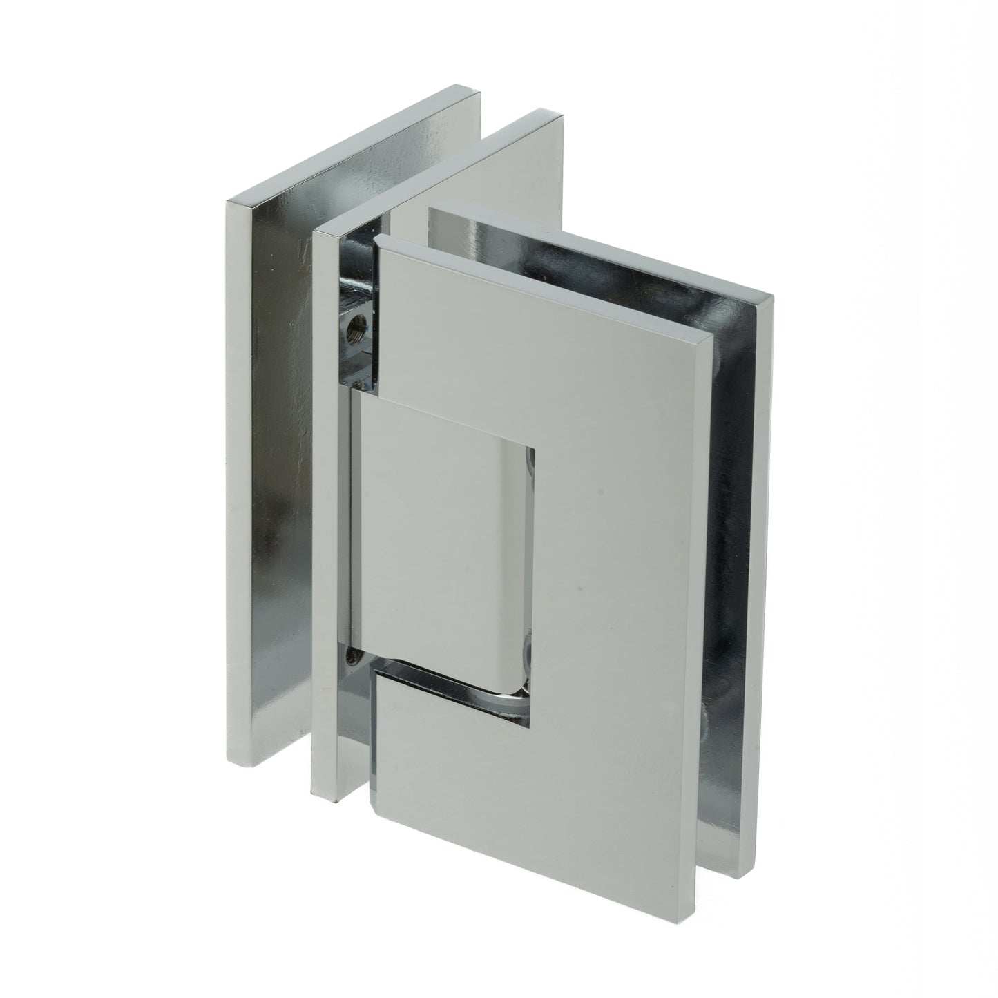90 Degree Glass-to-Glass Standard Duty Hinge with Squared Corners