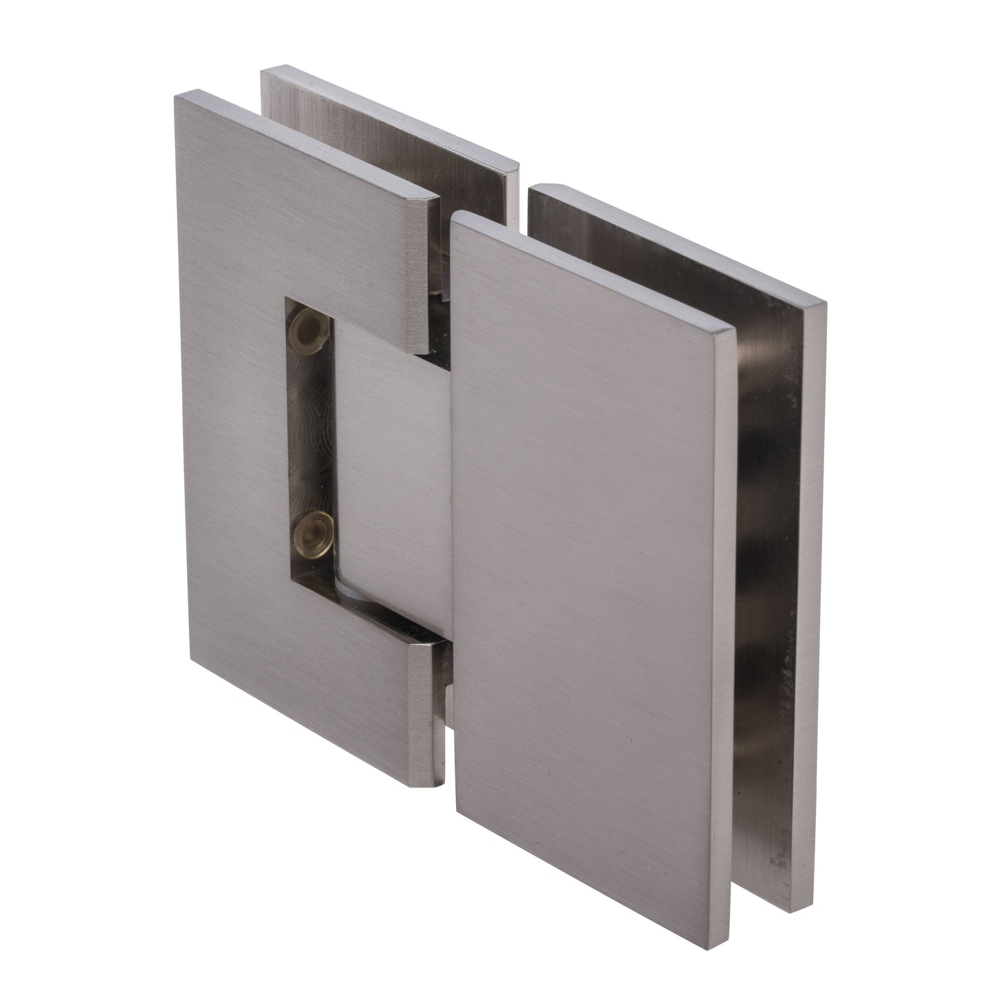 180 Degree Glass-to-Glass Hinge with Squared Corners